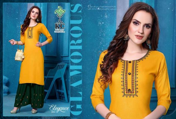 KC Elegance 3 Rayon Fancy Kurti With Plazzo 